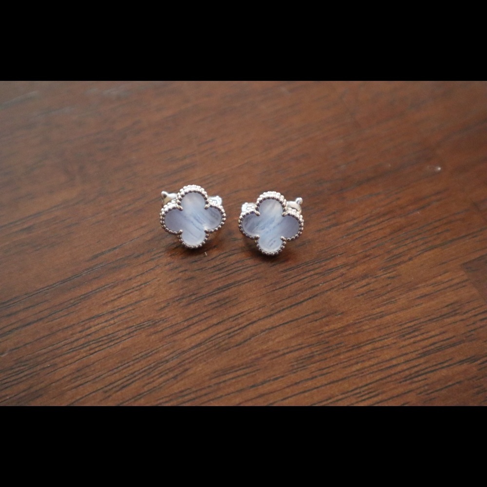 Van cleef & arpels vintage chalcedony earrings